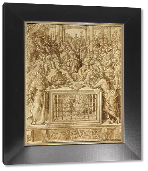 Saint Catherine Disputing with the Philosophers, 1562 / 63. Creator: Livio Agresti da Forlì
