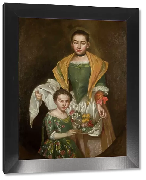 Portrait of two girls (The two sisters), ca 1720. Creator: Ceruti, Giacomo Antonio (1698-1767)