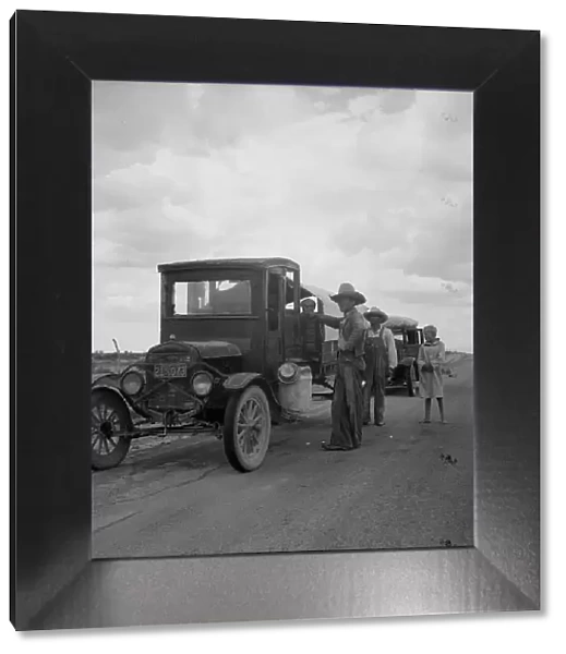Drought refugees stopped along the highway near Lordsburg, New Mexico, 1937. Creator: Dorothea Lange