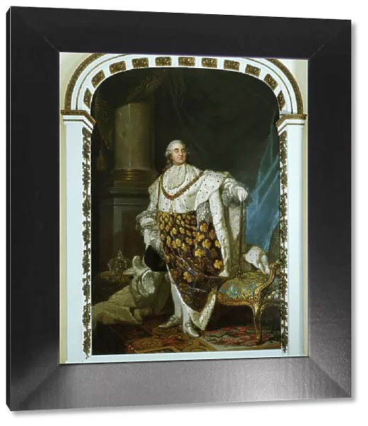 Louis XVI in coronation costume, c1777. Creator: Joseph Siffred Duplessis