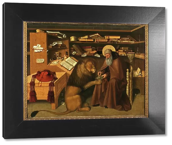 Saint Jerome in his Study, 1445-1446. Creator: Colantonio, Niccolò Antonio (ca 1420-ca 1460)