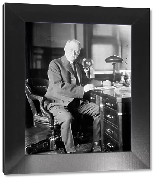 Albert Sidney Burleson, Rep. from Texas - At Desk, Post Office Department, 1913. Creator: Harris & Ewing. Albert Sidney Burleson, Rep. from Texas - At Desk, Post Office Department, 1913. Creator: Harris & Ewing