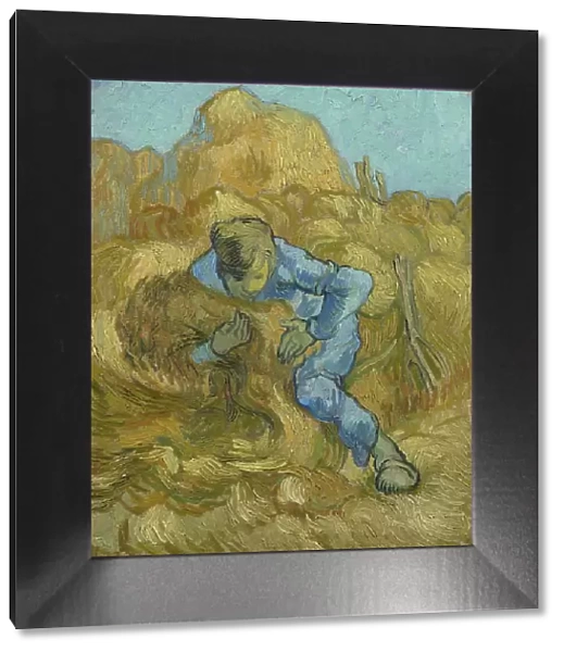 The Sheaf-Binder (after Millet), 1889. Creator: Gogh, Vincent, van (1853-1890)