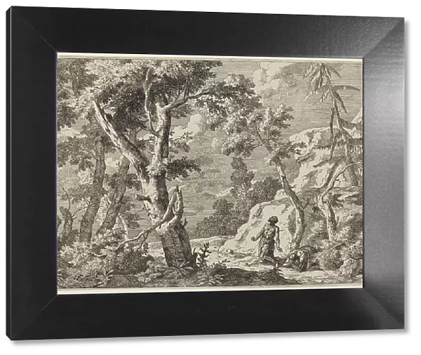 Two Men Penitent in the Wilderness, 1730. Creator: Marco Ricci