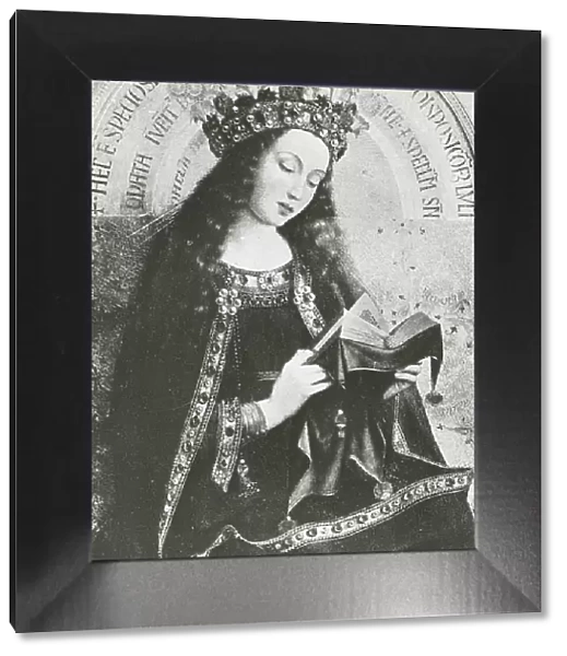 Reproduction of painting showing Virgin Mary. Creator: Frances Benjamin Johnston