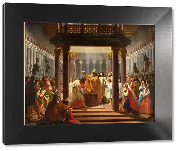 The baptism of Clovis, 1825. Creator: Alaux, Jean (1786-1864)