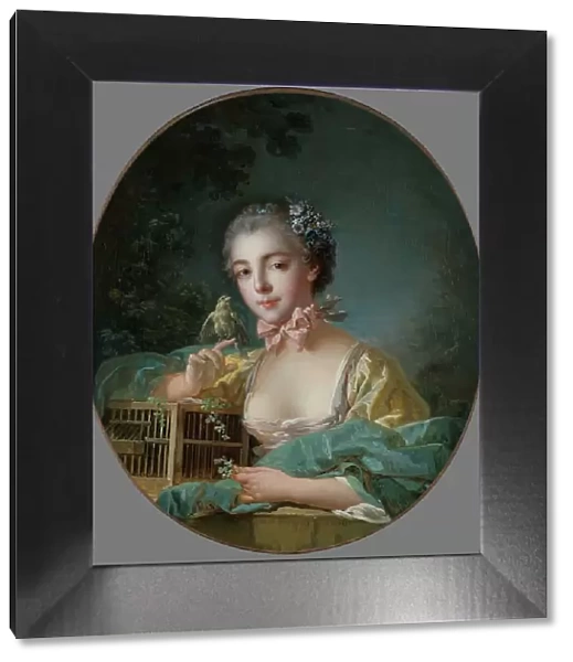 Portrait présumé de Marie-Emilie Baudouin, fille du peintre, c.1758 — 1760. Creator: Francois Boucher