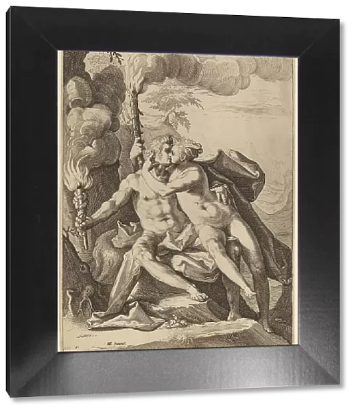 Eros and Anteros, probably 1588. Creator: Jacob Matham