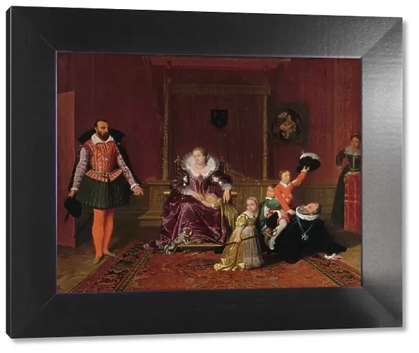 Henri IV jouant avec ses enfants au moment où l'ambassadeur d'Espagne est admis en sa présence, 1817 Creator: Jean-Auguste-Dominique Ingres