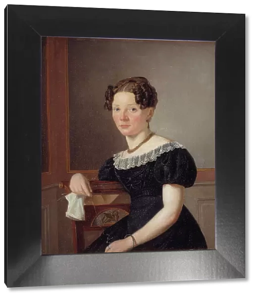 Woman with her Knitting - One of the Artist's Sisters (?), 1827. Creator: Wilhelm Bendz