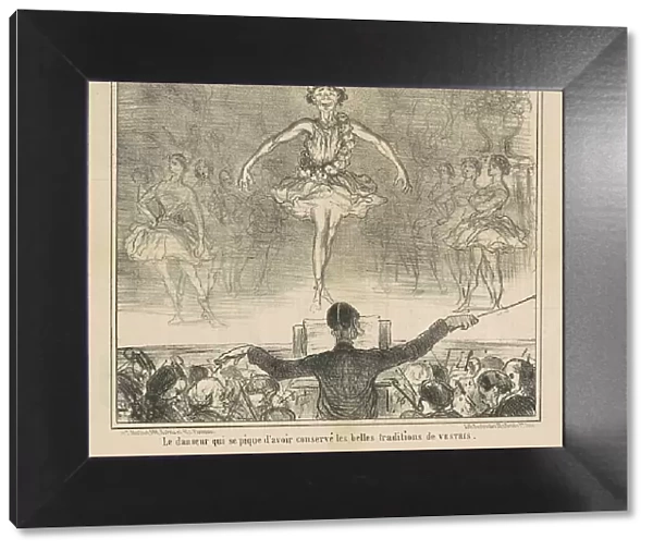 Le danseur qui se pique d'avoir conservé... 19th century. Creator: Honore Daumier