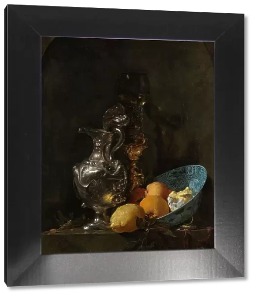 Still Life with a Silver Jug and a Porcelain Bowl, 1655-1660. Creator: Willem Kalf