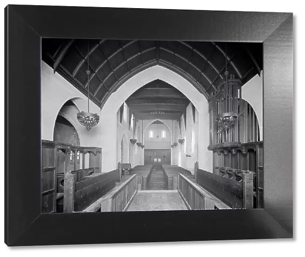 St. Mary's Episcopal Church, interior from chancel, Walkerville, Canada, between 1900 and 1905. Creator: Unknown