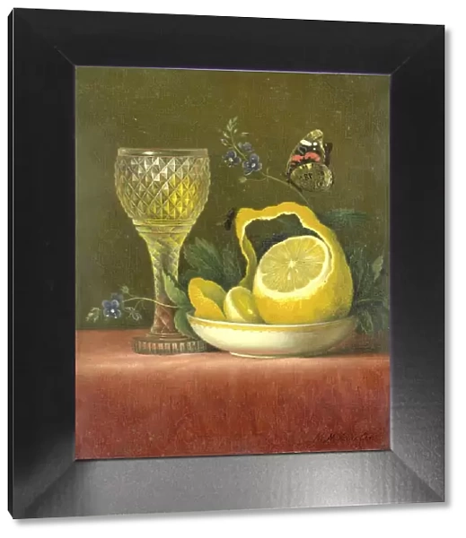 Still Life with Lemon and Cut Glass, 1823-1826. Creator: Maria Margrita van Os