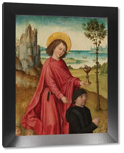 A Donor and his two Sons with Saint John the Evangelist, inner left wing of a triptych, c.1480-c.148 Creator: Master of the Saint Ursula Legend