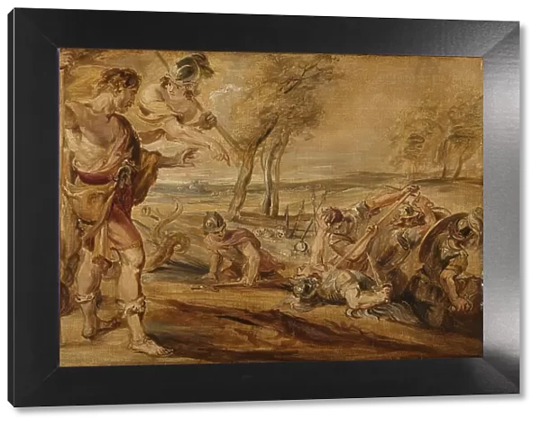 Cadmus, Guided by Minerva, Observes the Spartoi Fighting, before 1747. Creator: Unknown