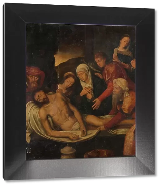 Entombment of Christ with Joseph of Arimathea and Nicodemus, Mary Magdalene, the Virgin and Saint Jo Creator: Anon