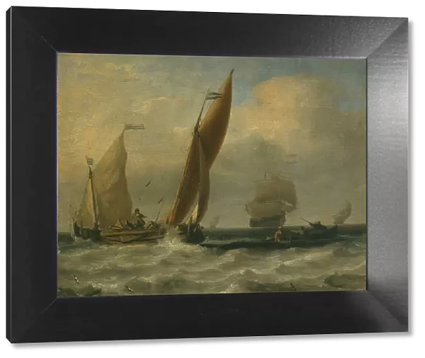 Fishing Boats at Sea, mid-17th-early 18th century. Creator: Willem van de Velde the Younger