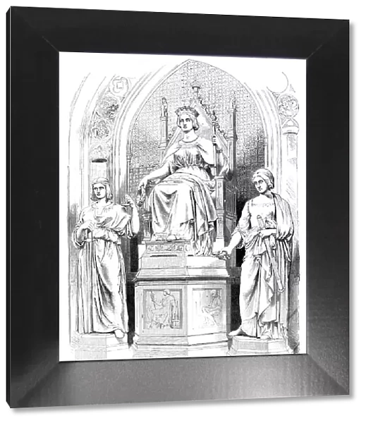 Marble Group in the Prince's Chamber, House of Lords - Her Majesty Queen Victoria... 1857. Creators: Unknown, J. & A.W.. Marble Group in the Prince's Chamber, House of Lords - Her Majesty Queen Victoria... 1857. Creators: Unknown, J. & A.W