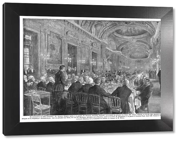 La Paix Victorieuse; La reception de M Wilson au Senat Francais: Le dejeuner offert... 1919. Creator: J Simont