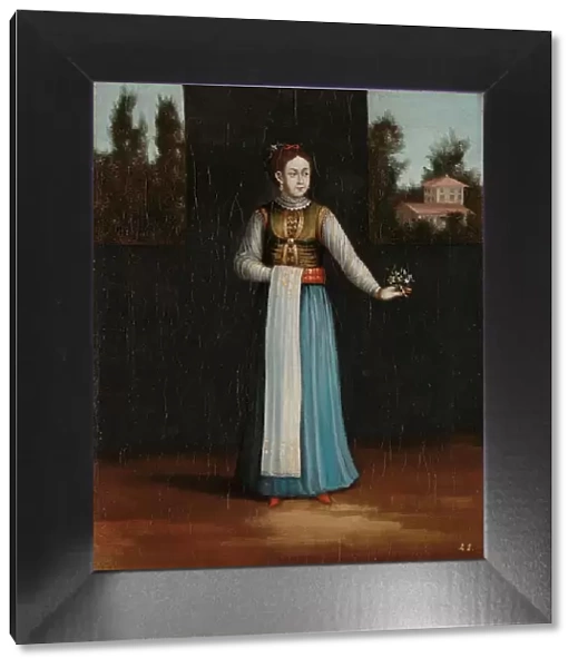 Woman from the Albanian Coast, 1700-1737. Creator: Workshop of Jean Baptiste Vanmour