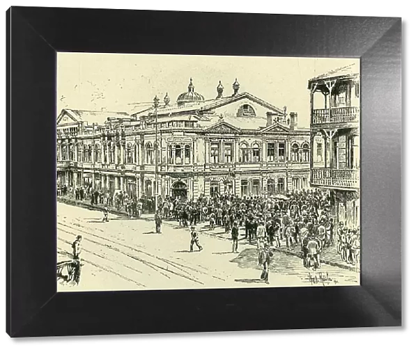The Stock Exchange, Johannesburg, 1901.. Creator: Will B. Robinson