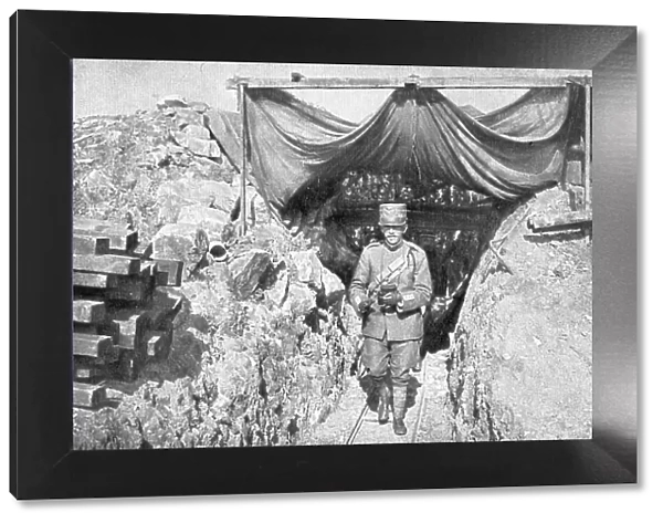 The King of Italy in France; The king leaving the observation post at Souville;...1917 Creator: Unknown