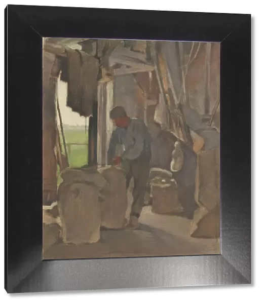 The miller, filling sacks, 1870-1923. Creator: Willem Witsen