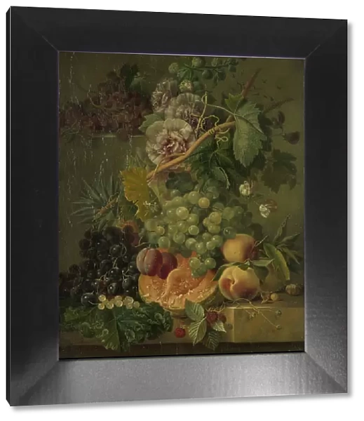 Still Life with Flowers and Fruits, 1816-1817. Creator: Albertus Jonas Brandt
