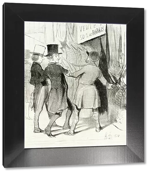Entrez Messieurs...Voici de magnifiques paletots que je vends a perte... 1844. Creator: Honore Daumier