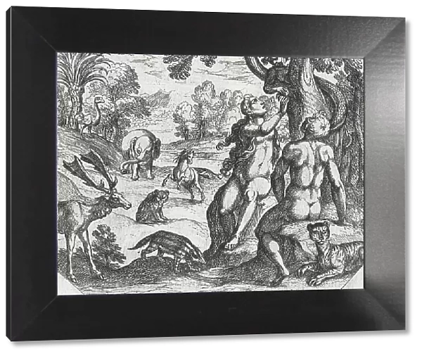 The Temptation of Eve, 16th century. Creator: Antonio Tempesta