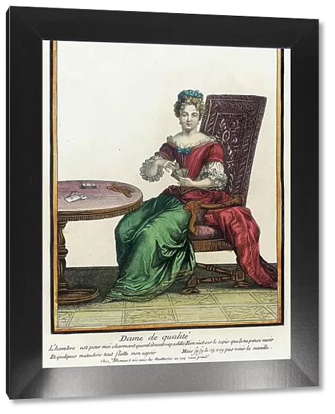 Recueil des modes de la cour de France, Dame de Qualité, Bound 1703-1704. Creator: Henri Bonnart