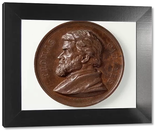 Commemoration Medal for Thomas Carlyle (image 2 of 5), 1875. Creator: Joseph Edgar Boehm