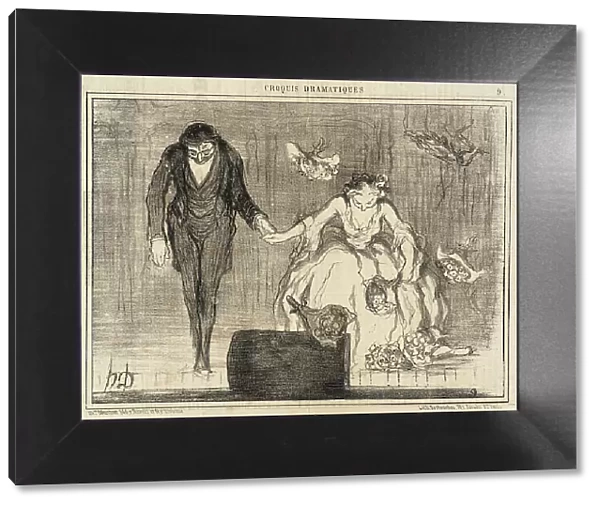 Un rappel de chanteuse... 1857. Creator: Honore Daumier