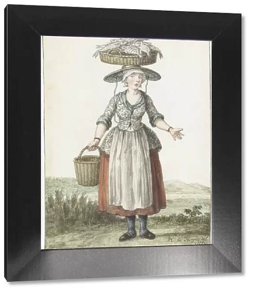 Scheveningen fish seller, 1775. Creator: Paulus Constantijn la Fargue