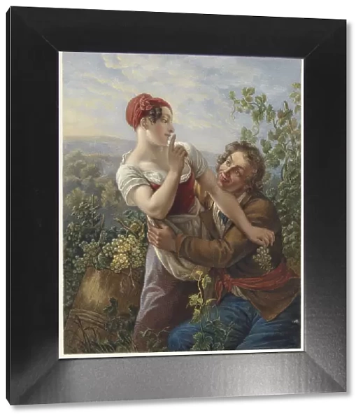 The amorous winegrower, 1829-1898. Creator: Jan Hendrik Neuman