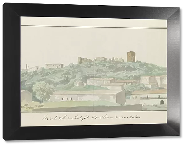 View of Monteforte Irpino and San Martino castle, 1778. Creator: Louis Ducros