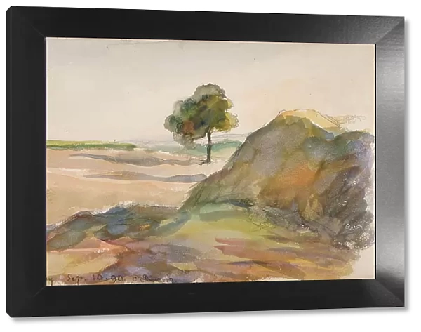 Paysage (Eragny), 1890. Creator: Camille Pissarro