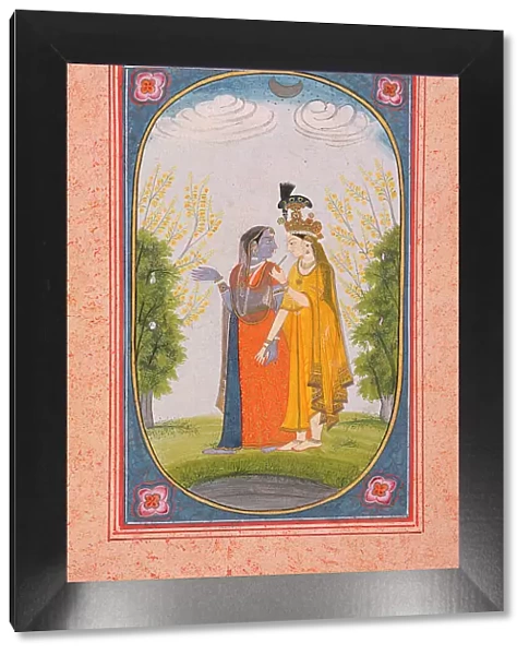 Radha and Krishna Exchange Clothes, c1800. Creator: Unknown