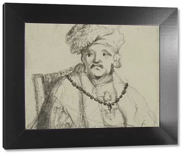 Man wearing a fur hat. Creator: Rembrandt Harmensz van Rijn