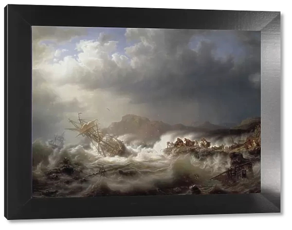Shipwreck, 1853. Creators: Kilian Christoffer Zoll, Markus Larsson