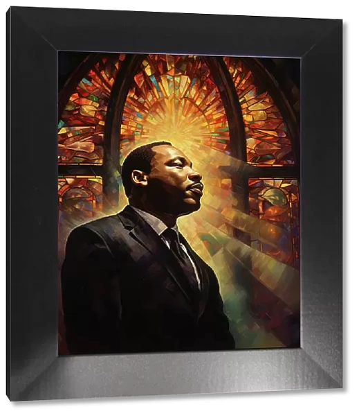 AI IMAGE - Portrait of Martin Luther King Jr, 1960s, 2023. Creator: Heritage Images