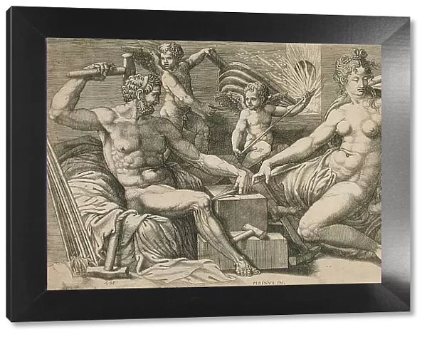 Venus and Vulcan at the Forge, mid-1550s. Creator: Giorgio Ghisi