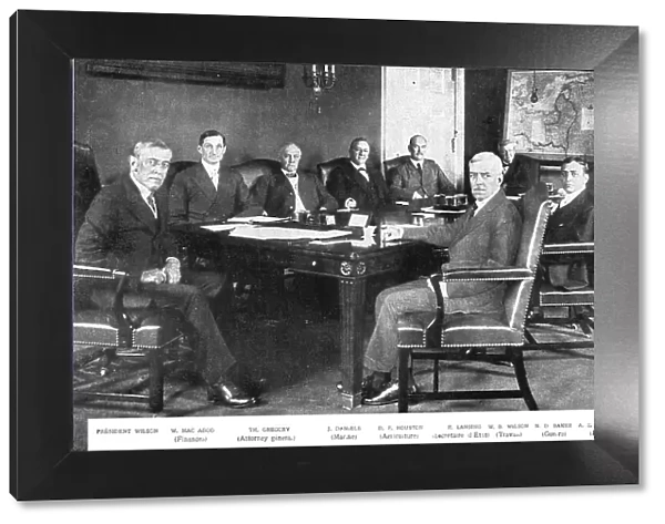 Les collaborateurs du president Wilson; Le president Wilson et ses ministres, 1917. Creator: Unknown