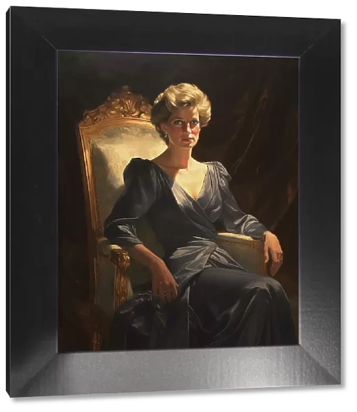 AI IMAGE - Portrait of Diana, Princess of Wales, 1980s, (2023). Creator: Heritage Images