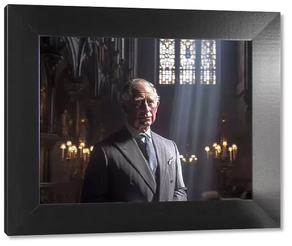 AI IMAGE - Portrait of King Charles III inside a church, 2023. Creator: Heritage Images