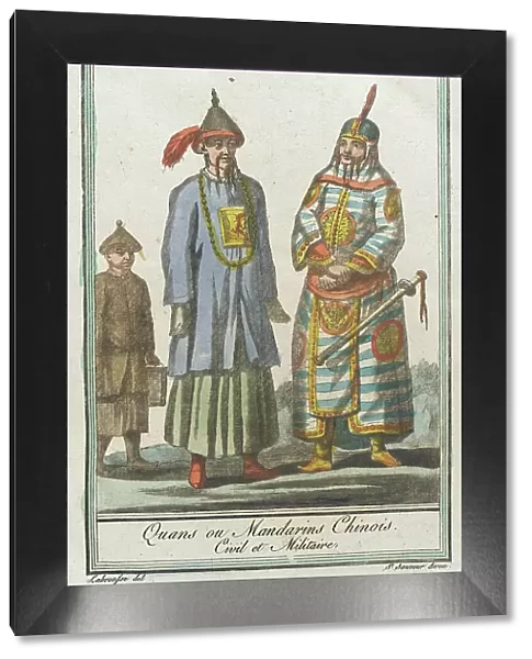 Costumes de Différents Pays, Quans ou Mandarins Chinois, Civil et Militaire, c1797. Creators: Jacques Grasset de Saint-Sauveur, LF Labrousse