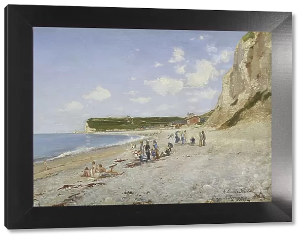 The Beach at Fécamp, 1875. Creator: Emile Flick