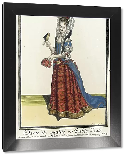 Recueil des modes de la cour de France, Dame de Qualité en Habit d'Esté, between 1682 and 1683. Creator: Nicolas Arnoult