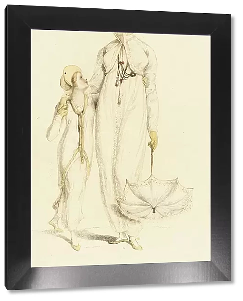 Fashion Plate (Walking Costume), 1809. Creator: Rudolph Ackermann